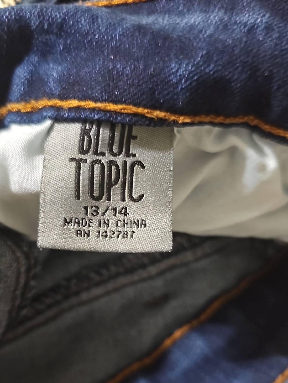 Blue Topic Denim Collection Distressed Skinny Jeans Zippers 13/14 Pants - Picture 5 of 8